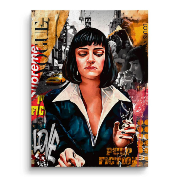 Pulp Fiction Inspired Mia Wallace Canvas Art
