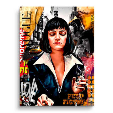 Mia Wallace inspirado en Pulp Fiction - cuadro PVC mate