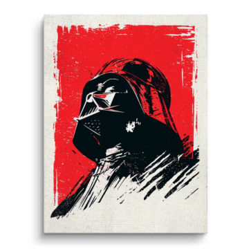 Darth Vader Inspired Red Poster Canvas Art