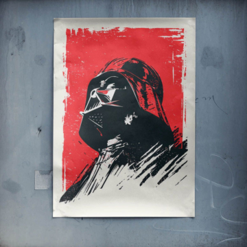 Darth Vader Inspired Red Poster Poster Art