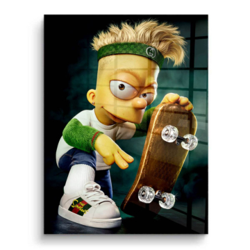 Bart Simpson Inspired Skateboard PVC Gloss Art