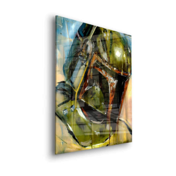 Boba Fett Inspired Helmet Acrylic Glass Art