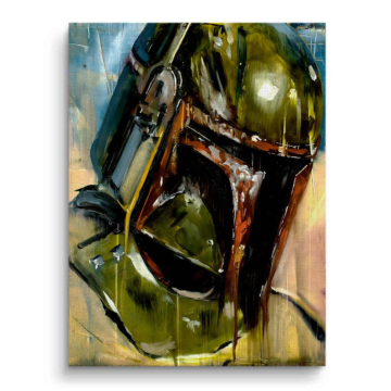 Casco inspirado en Boba Fett - cuadro en lienzo