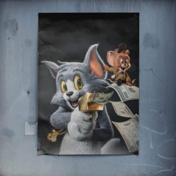 Tom and Jerry Inspired Money Poster Art