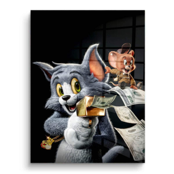 Tom and Jerry Inspired Money PVC Gloss Art
