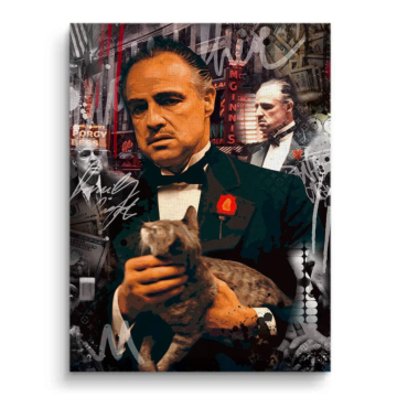 Godfather Inspired Mafia Portrait Canvas Art