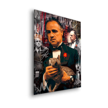 Mafia portret inspirowany Ojcem chrzestnym - obraz na dibondzie matowym