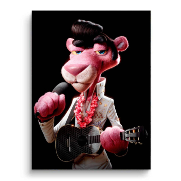 Guitarra inspirada en Pink Panther - cuadro PVC mate