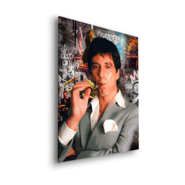 Tony Montana inspirowany Scarface’em - obraz na dibondzie matowym