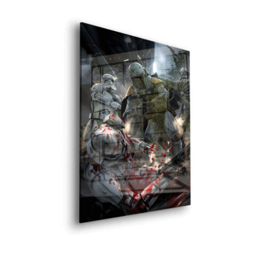 Mandalorian Inspired Battle Acrylic Glass Art