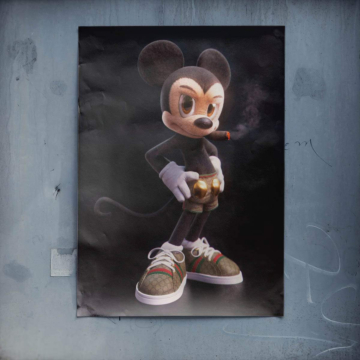 Rey de la calle inspirado en Mickey Mouse - póster