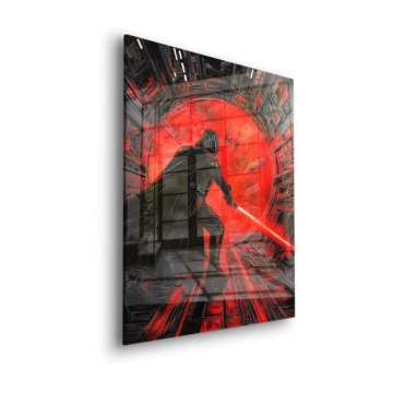 Darth Vader Inspired Red Corridor Acrylic Glass Art