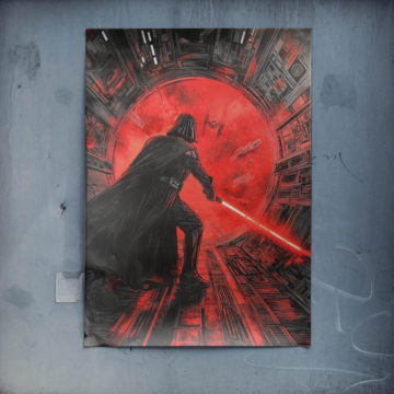 Couloir rouge inspiré de Darth Vader - poster