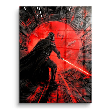 Darth Vader Inspired Red Corridor PVC Gloss Art