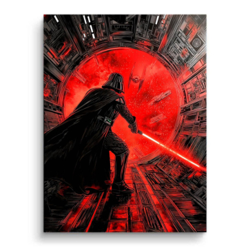 Rot Corridor inspiriert von Darth Vader - PVC-Bild matt