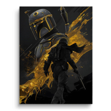 Boba Fett Inspired Fire Warrior Canvas Art