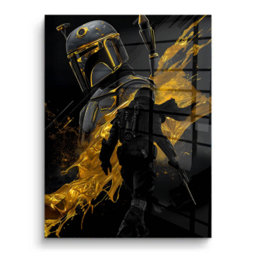 Boba Fett Inspired Fire Warrior PVC Gloss Art