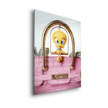 Luxus Handtasche inspiriert von Tweety - Acrylglasbild