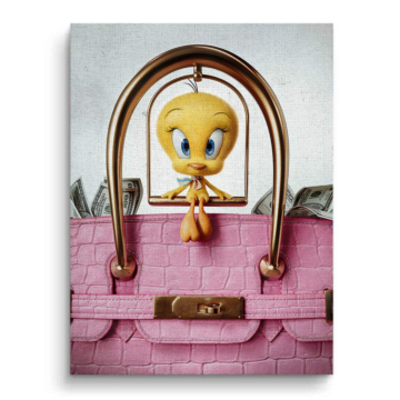 Tweety Inspired Luxury Handbag Canvas Art