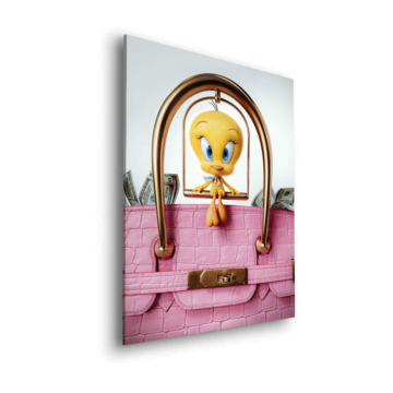 Luxus Handtasche inspiriert von Tweety - Dibond-Bild matt