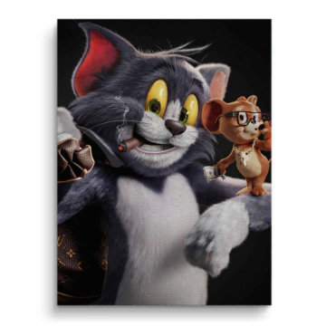 Tom and Jerry Inspired Hustle Canvas Art