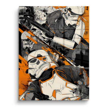 Stormtrooper Inspired Battle Collage PVC Gloss Art