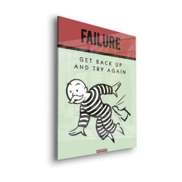 Monopoly Inspired Failure Poster Acrylic Glass Art