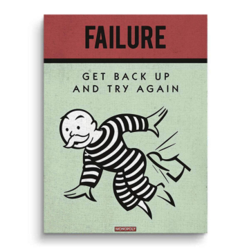 Monopoly Inspired Failure Poster Canvas Art