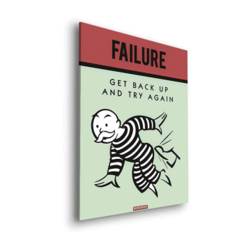 Monopoly Inspired Failure Poster Dibond Matt Art