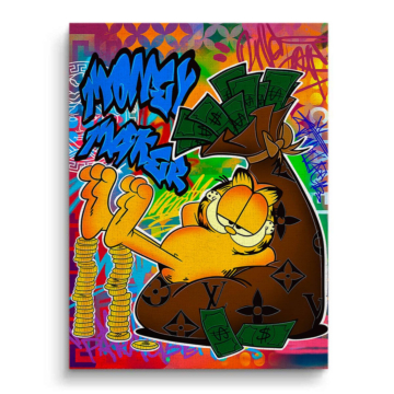 Garfield Inspired Money Bag Canvas Art