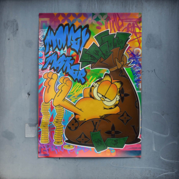Pieniądze torebka inspirowana Garfield - plakat