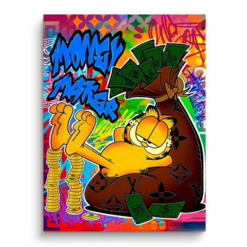Garfield Inspired Money Bag PVC Matt Art