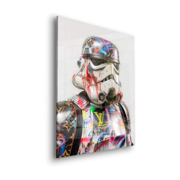 Stormtrooper Inspired Luxury Graffiti Acrylic Glass Art