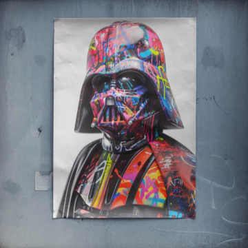 Darth Vader Inspired Graffiti Poster Art