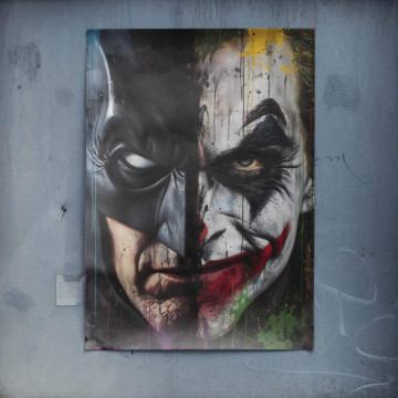 Dualidad inspirada en Batman Joker - póster