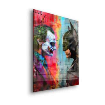 Clash inspiré de Batman Joker - tableau en verre acrylique