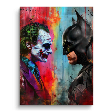 Clash inspiré de Batman Joker - tableau sur toile