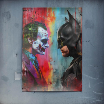 Choque inspirado en Batman y Joker - póster