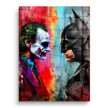 Clash inspiriert von Batman und Joker - PVC-Bild glänzend