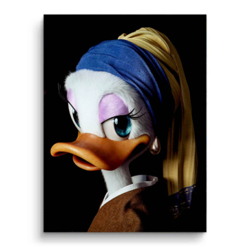 Perlenohrring inspiriert von Daisy Duck - PVC-Bild matt