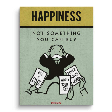 Monopoly Inspired Happiness Poster Canvas Art