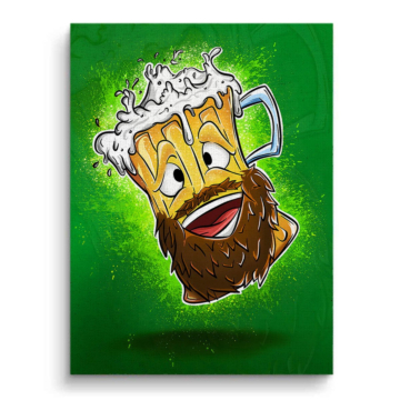 Beer Mug Character Canvas Art