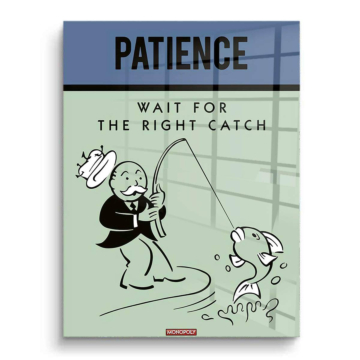 Monopoly Inspired Patience Poster PVC Gloss Art