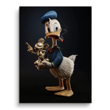 Donald Duck Inspired Mobster Canvas Art