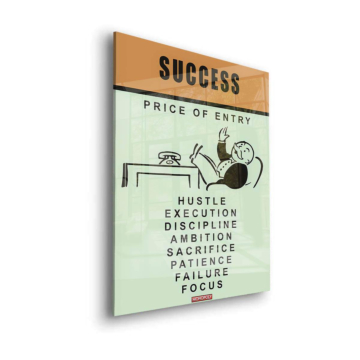 Success Mindset Quote Acrylic Glass Art