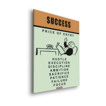 Success Mindset Quote Dibond Matt Art