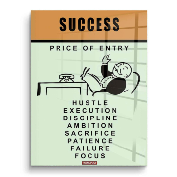 Success Mindset Quote PVC Gloss Art