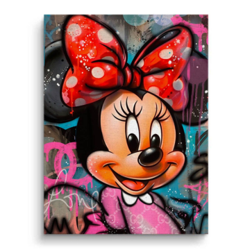 Minnie Mouse Inspired Graffiti Canvas Art