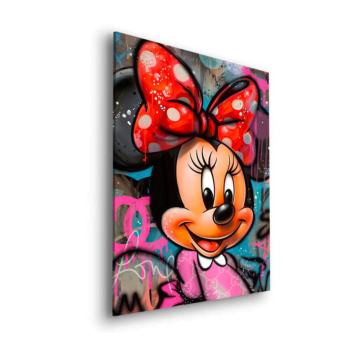 Graffiti inspiriert von Minnie Mouse - Dibond-Bild matt