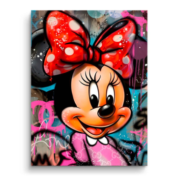 Graffiti inspiriert von Minnie Mouse - PVC-Bild matt